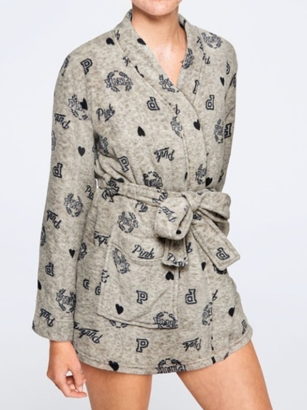 PINK Victoria's Secret Gray Robe